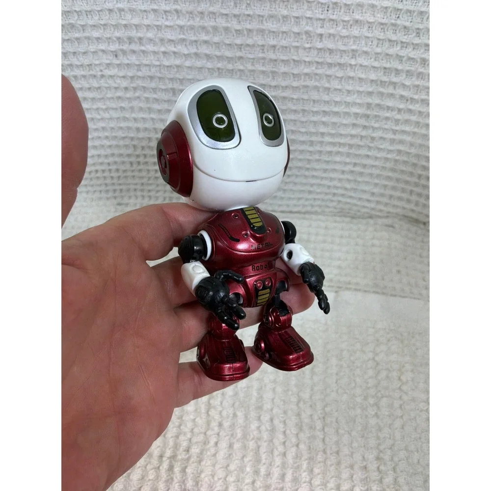 Sci-Fi Kids Metal Robot Interactive Toy Small Red White
